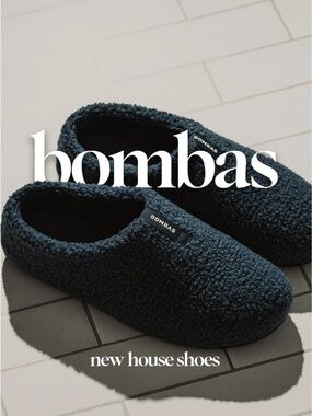 Bombas Black Sherpa Slip-On House Shoes
